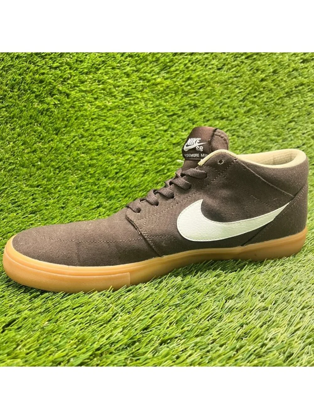 Nike SB Portmore 2 Solarsoft Mid Mens Size 10.5 Brown Athletic Shoes Sneakers